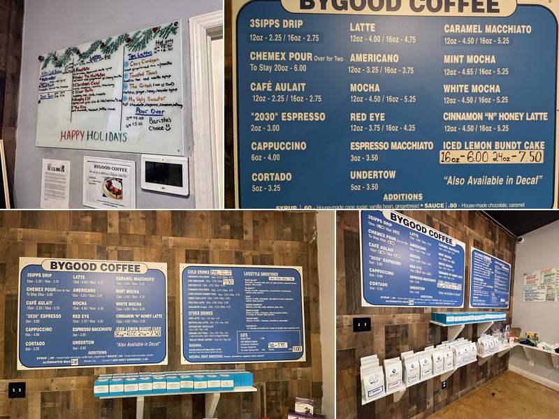 BYGood Coffee Menu