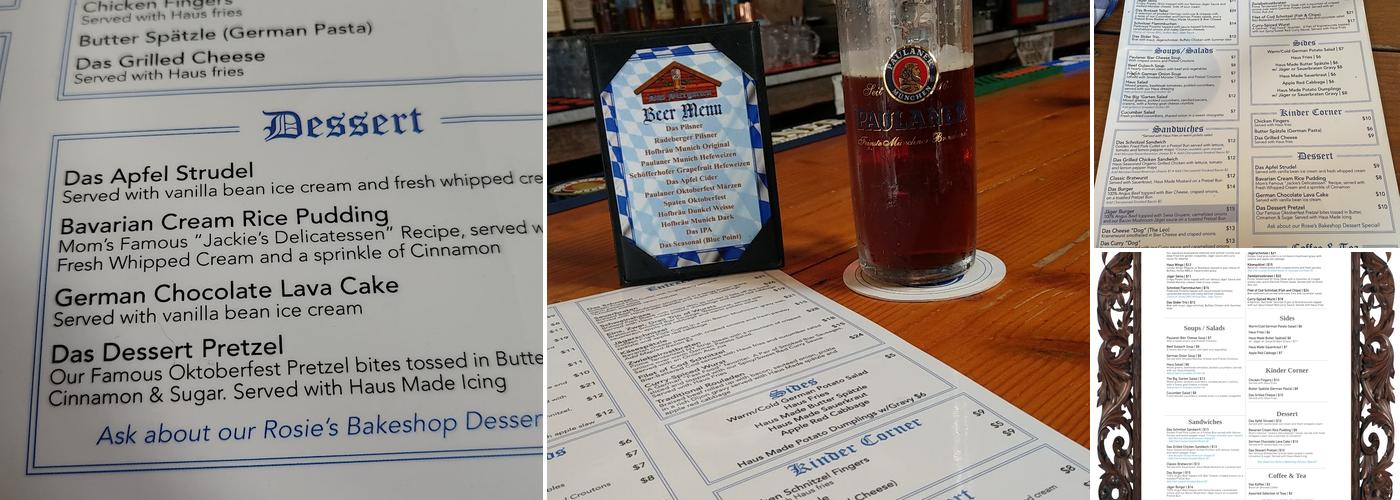 Das Biergarten Menu