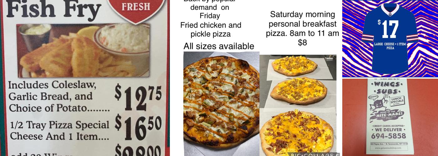 Galassi's Sub Shop Menu