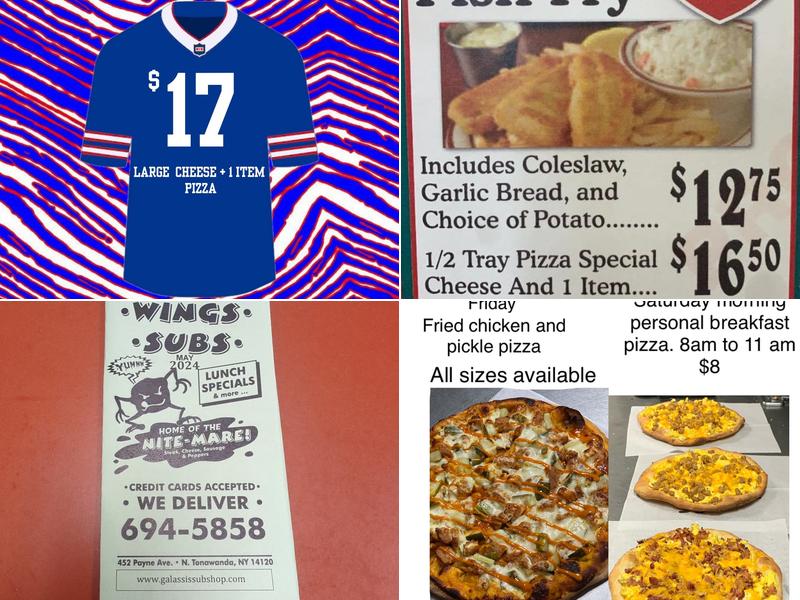 Galassi's Sub Shop Menu