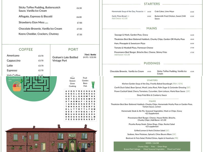 The Oak Tree Inn Menu