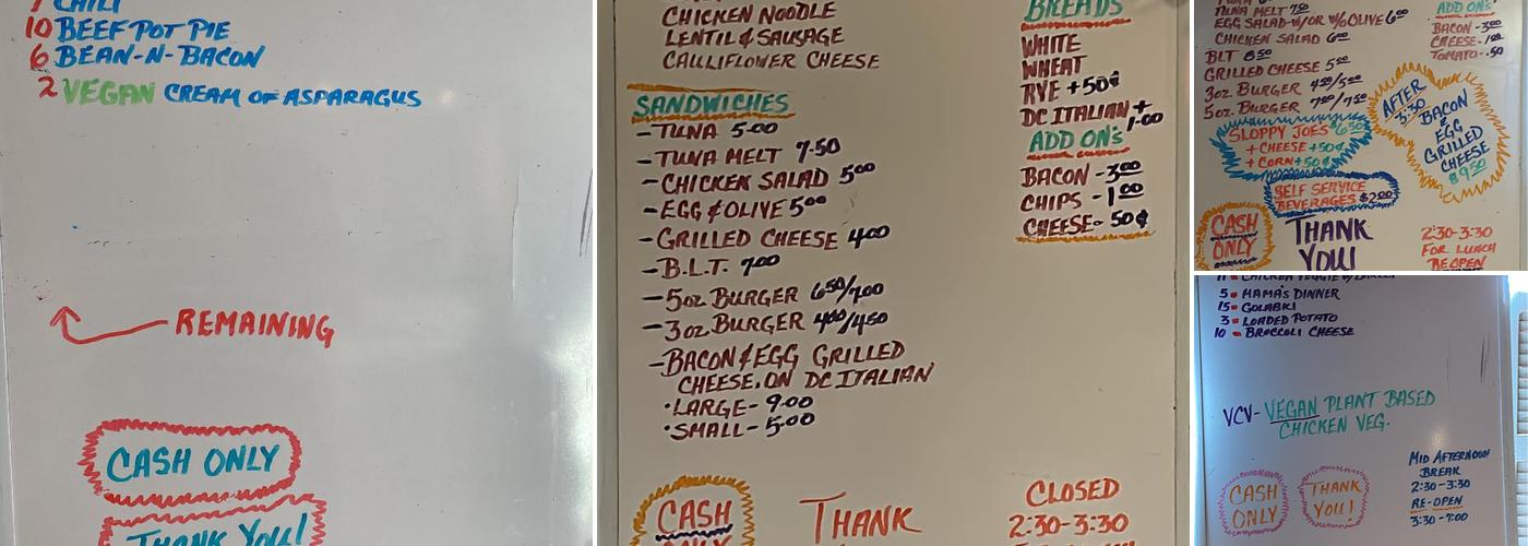 Soup Lady at the 412 Diner Menu