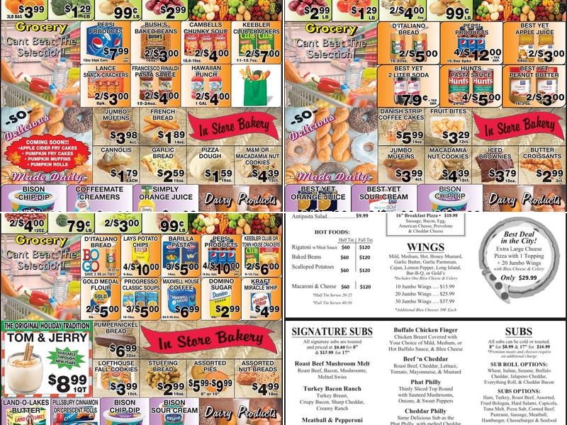 Farm Fresh Foods Menu