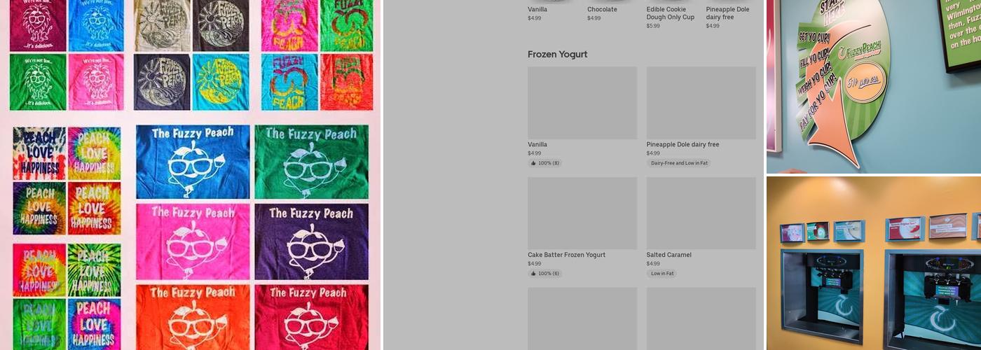 The Fuzzy Peach Frozen Yogurt Bar Menu