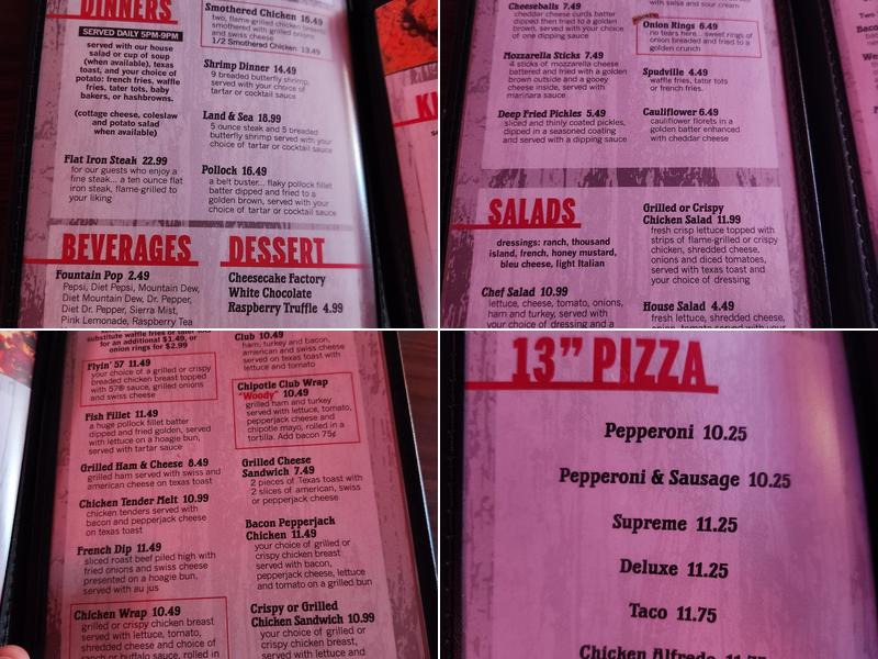 Aardvark's Bar & Grill Menu