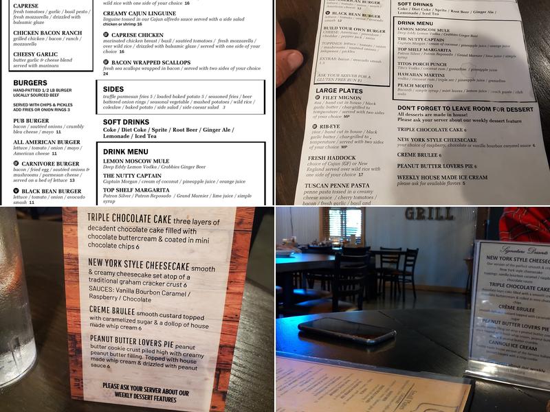 Oliver's Pub & Grill Menu