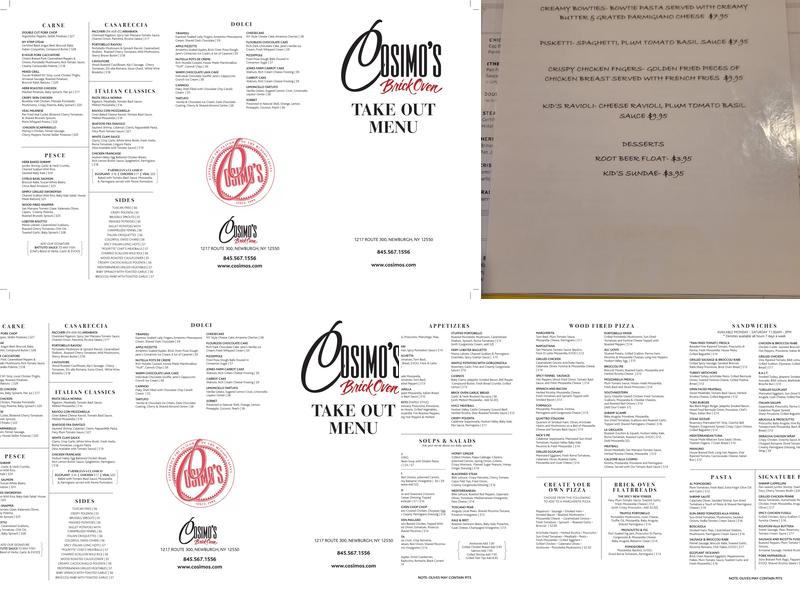 Cosimo's Menu