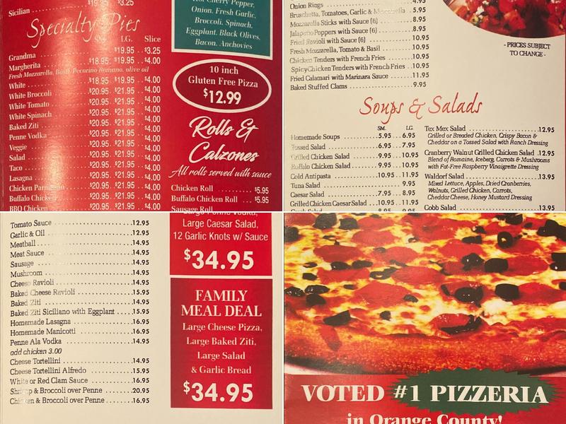 Pizza Heaven Menu