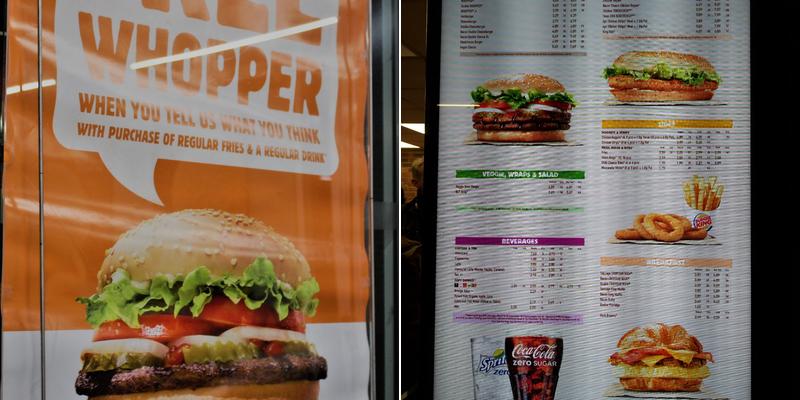 Burger King Menu