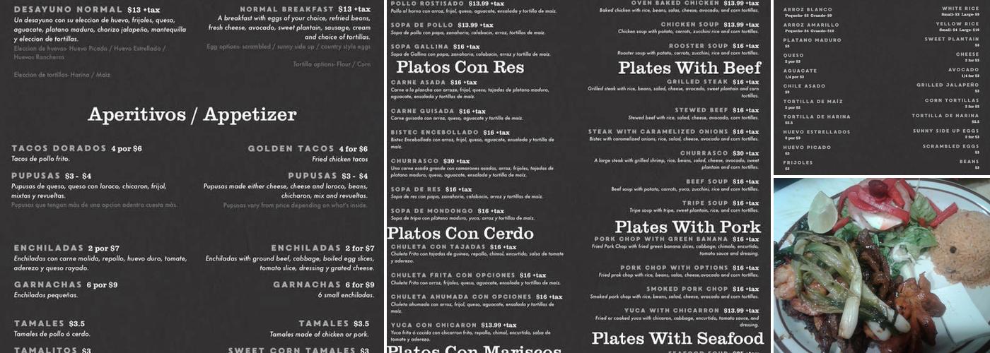 Andrea C’s Restaurant Menu