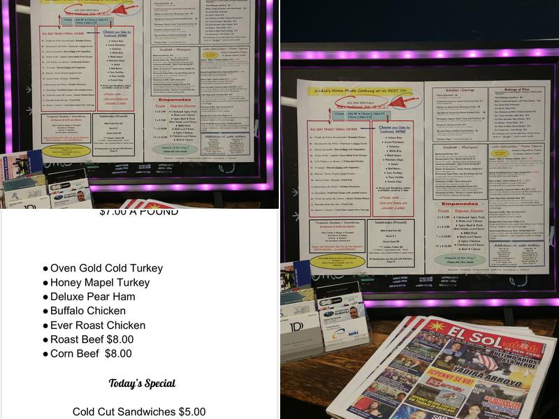 Jackie's Latin Kitchen Menu