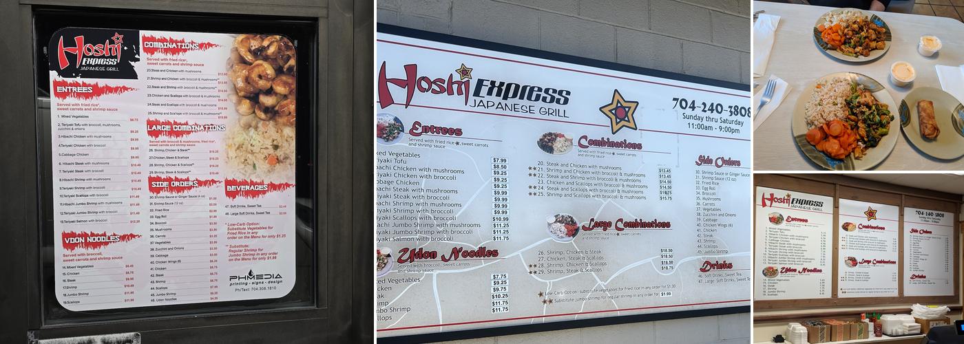 Hoshi Express Menu