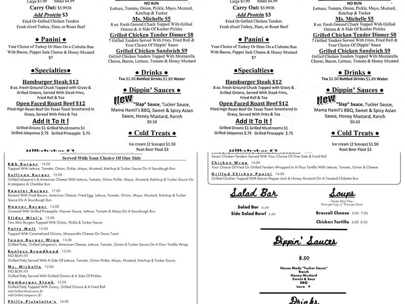 B&b Meat Market & Deli Menu