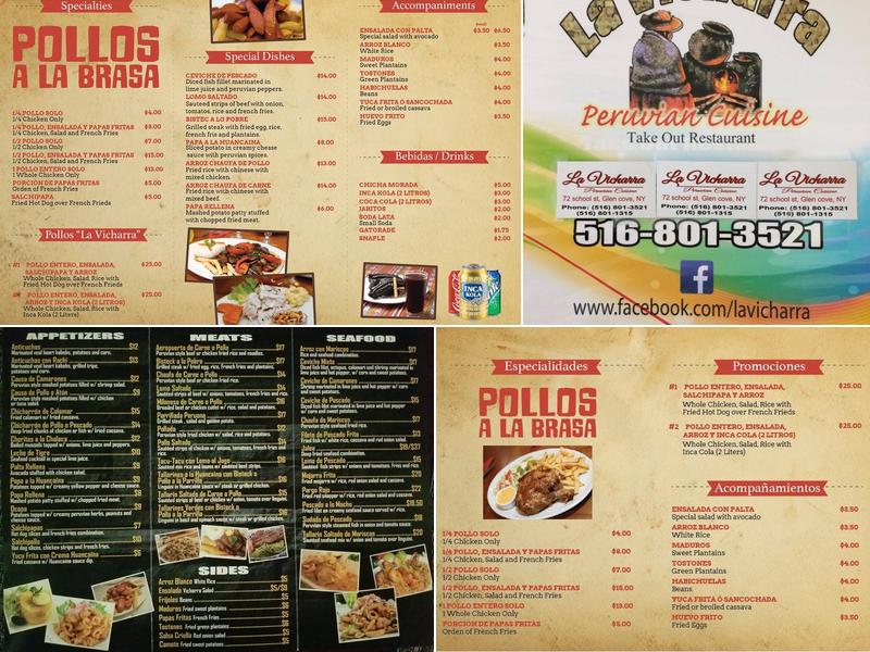 La Vicharra Peruvian Restaurant Menu
