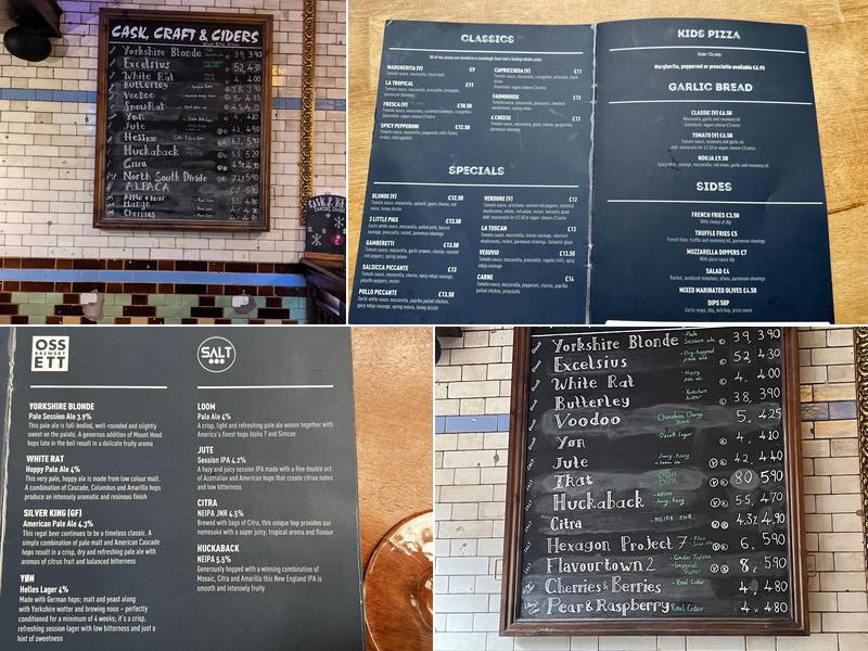 The Hop York Menu