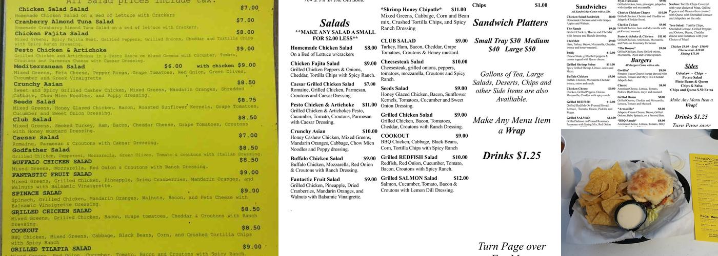 Deli Diner Menu