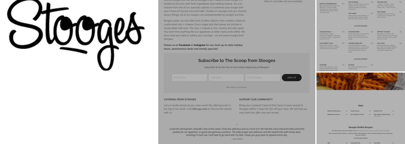 Stooges Menu