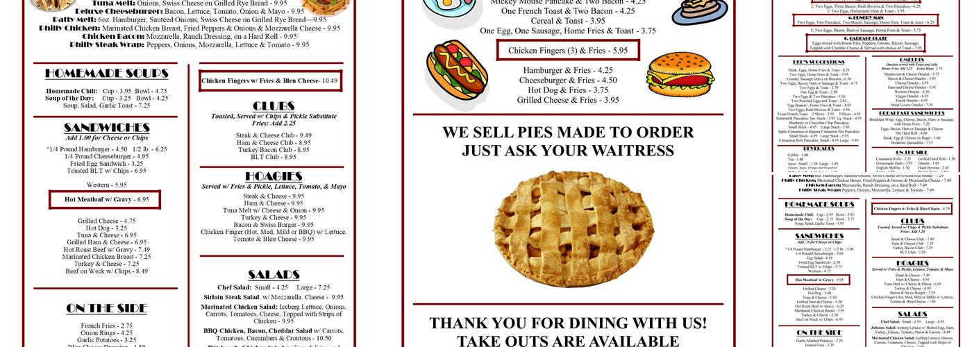 Dee's Sugar Shack Menu