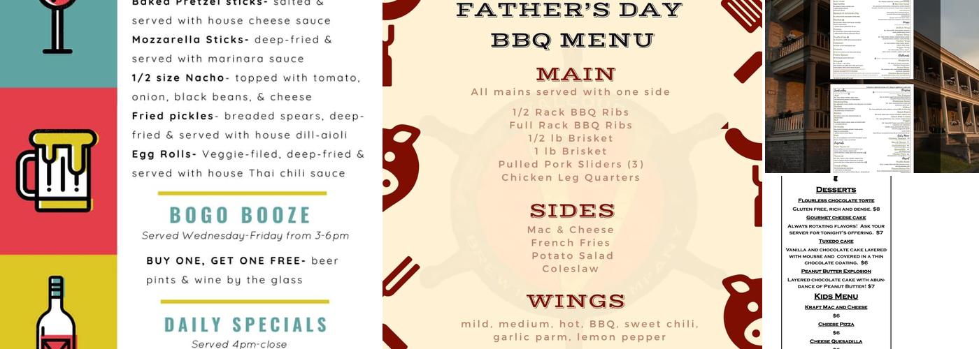 Valcour Brewing Company Menu