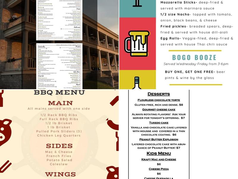 Valcour Brewing Company Menu