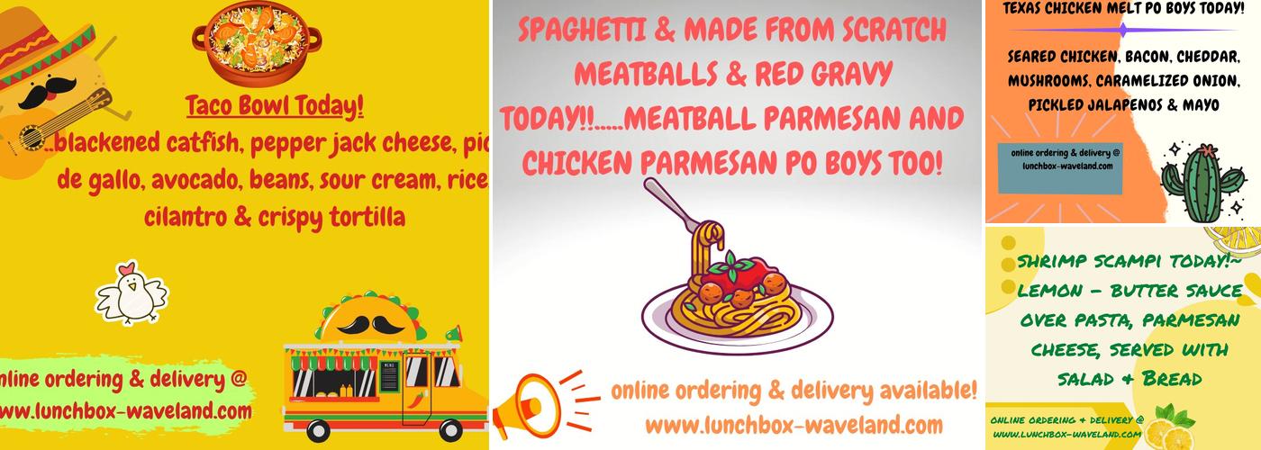The Lunch Box Menu