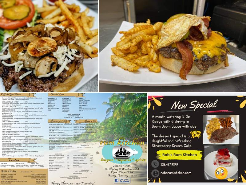 Rob's Rum Kitchen Menu