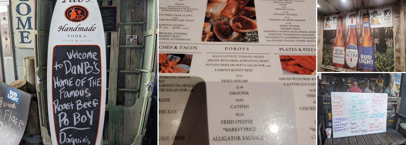 Dan B's Restaurant & Bar Menu