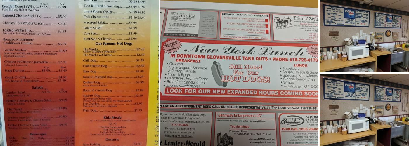 New York Lunch Menu