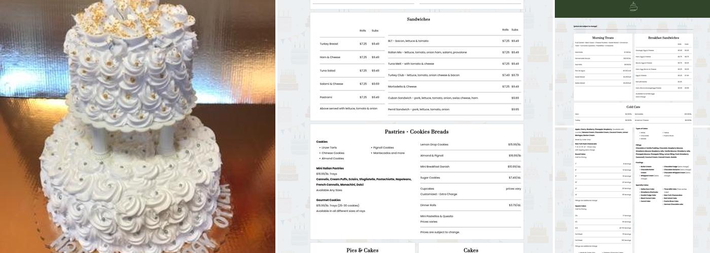 Rosito's Bakery Menu
