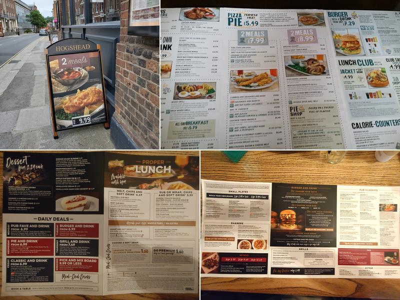 Hogshead, Newport Menu