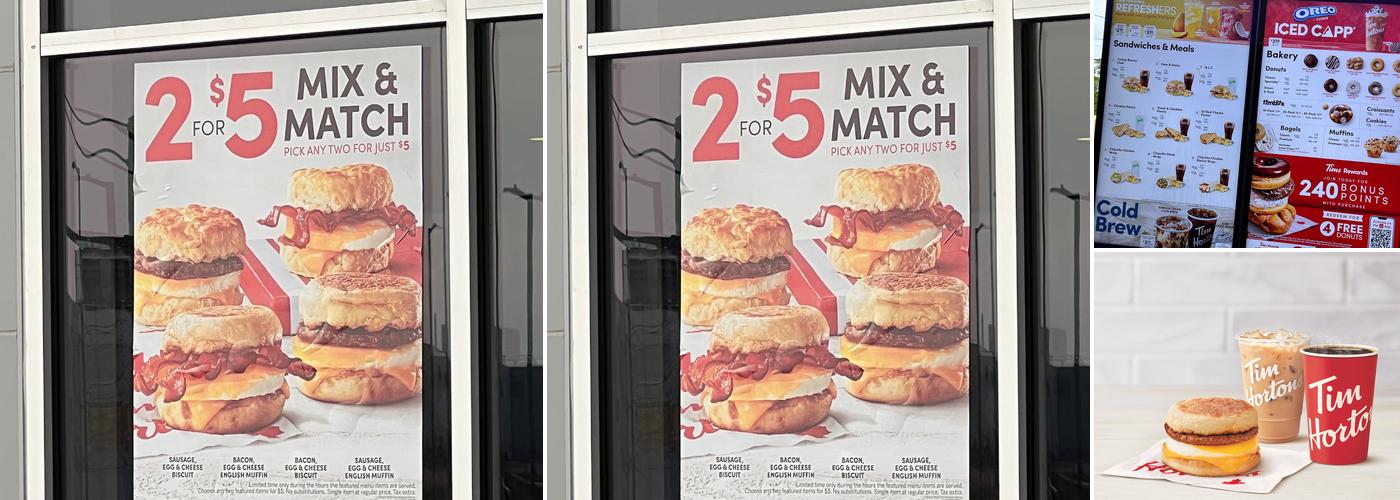 Tim Hortons Menu
