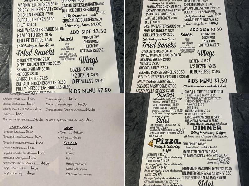 Shoe Inn Menu