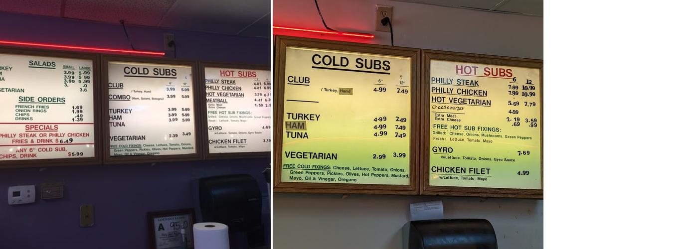 Philly Steak & Subs Menu