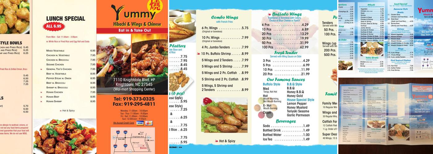 YUMMY Hibachi & Wings Menu