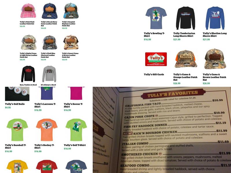 Tully's Good Times Batavia Menu