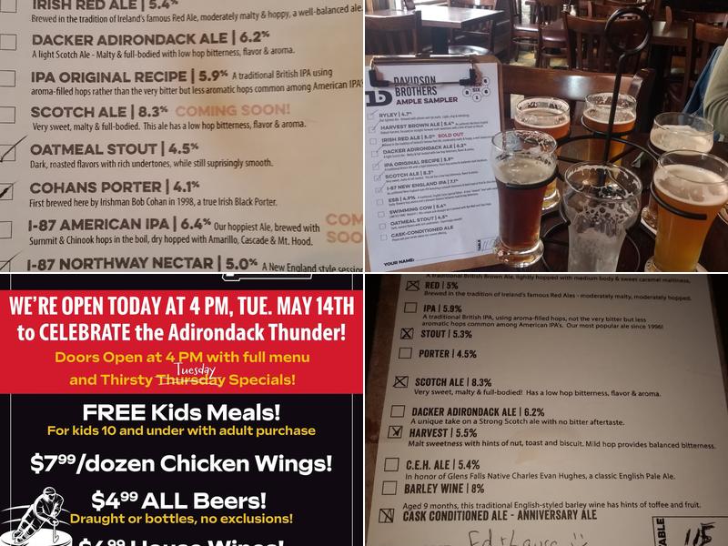 Davidson Brothers Brewpub Menu