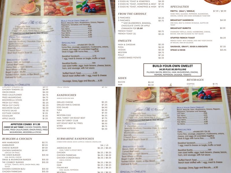 Dawn's Diner Palermo NY Menu