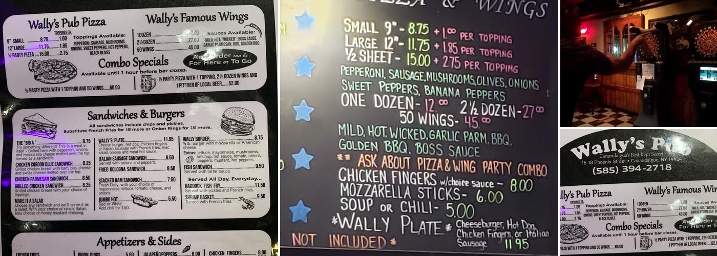 Wally's Pub Menu