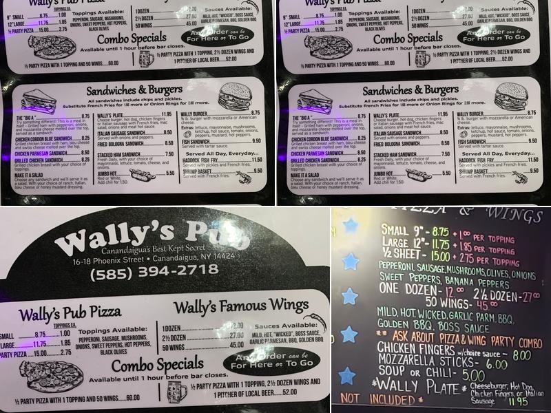 Wally's Pub Menu