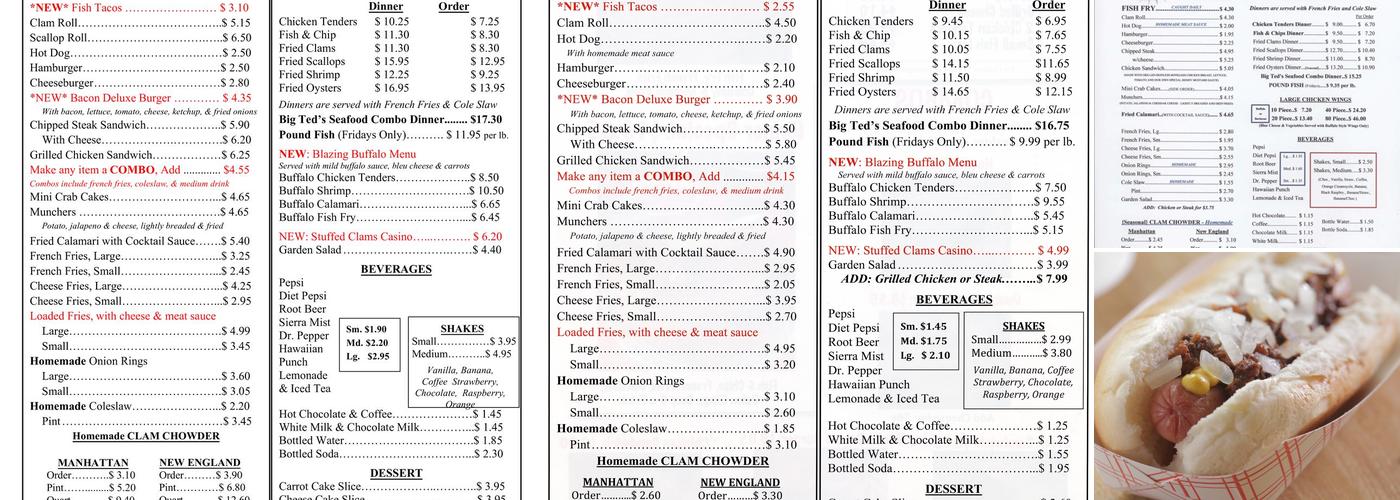 Ted's Fish Fry Menu