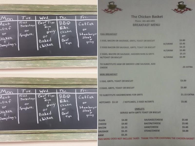 Chicken Basket Menu