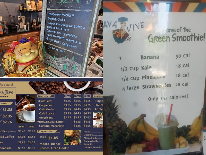 Java Jive Coffee & Tea Menu