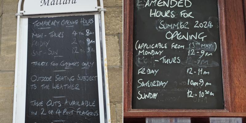 The Mallard Inn Menu