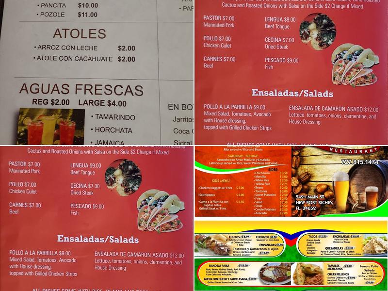 Delicias Mexicanas Menu
