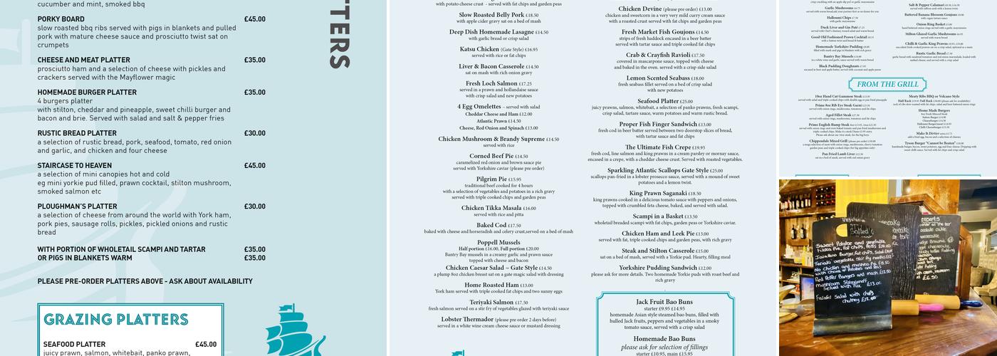 Mayflower Grill and Eatery Menu