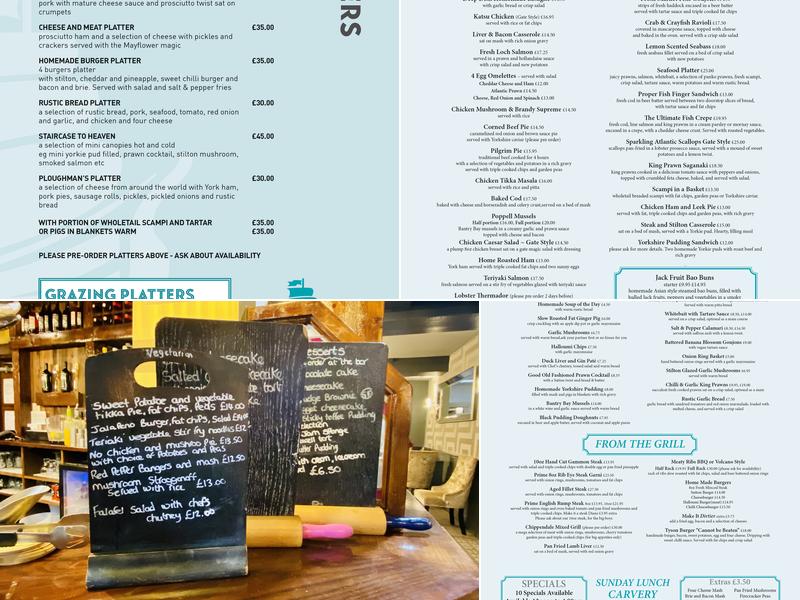 Mayflower Grill and Eatery Menu