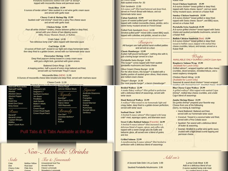 The Thayer Menu