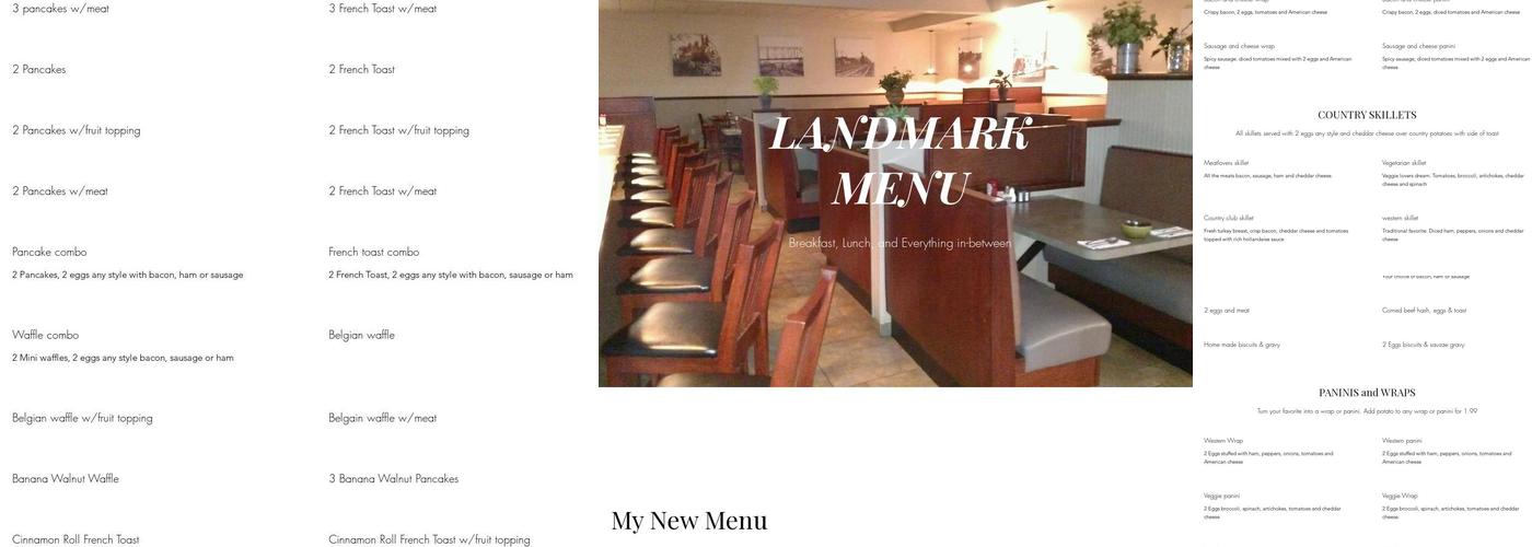Landmark Family Restaurant Menu