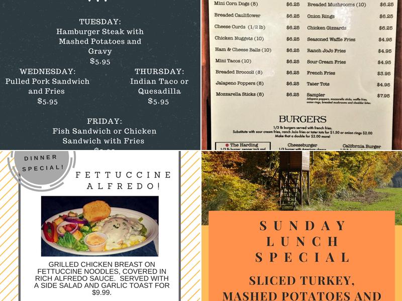 Harding Bar & Grill Menu