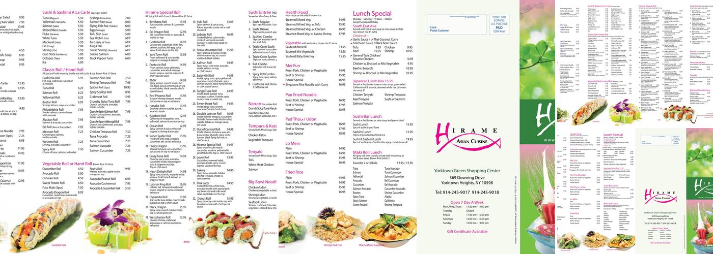 Hirame Menu